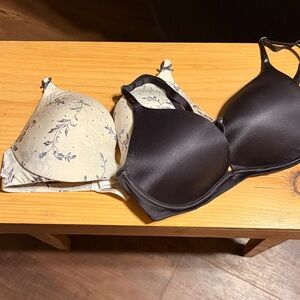 Floral and Black Women's Bra Set